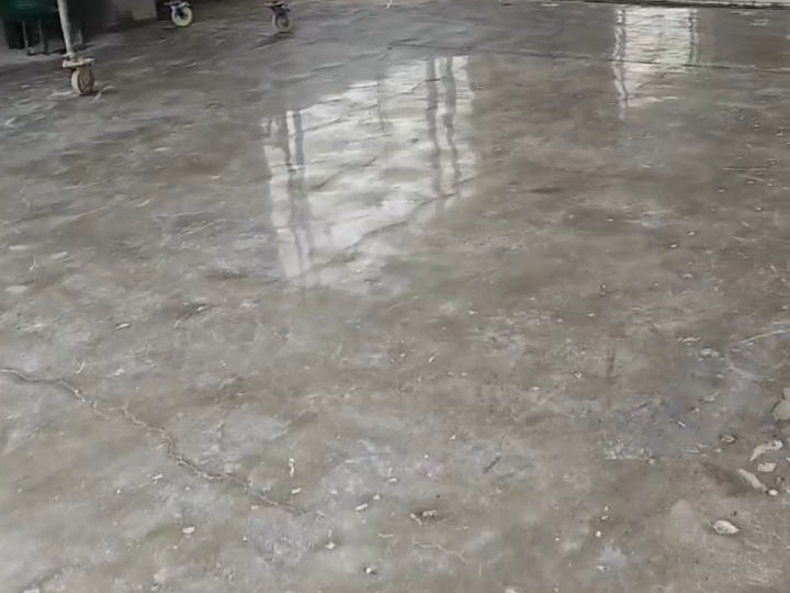 固化抛光后